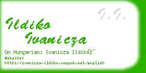 ildiko ivanicza business card